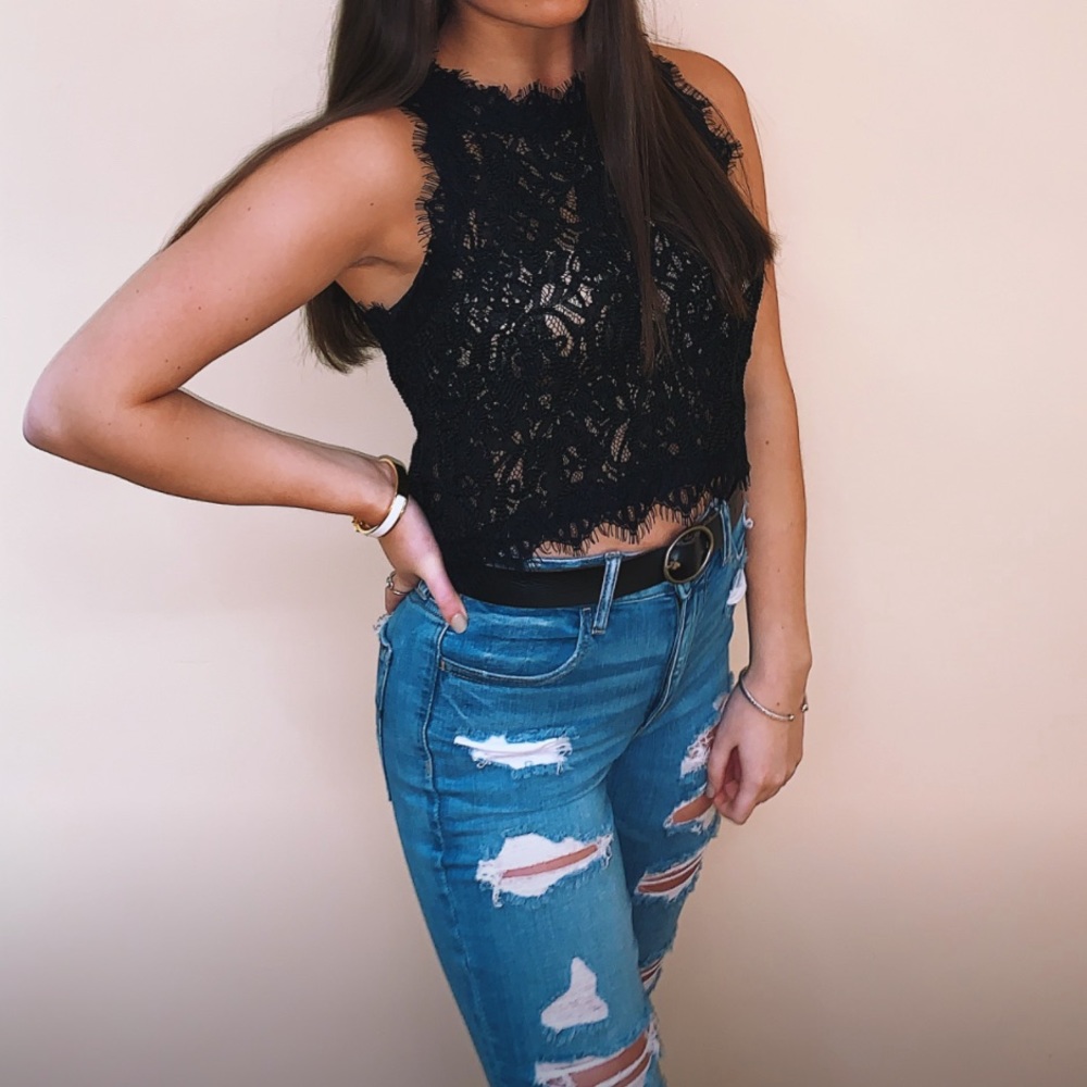 Black Lace Top